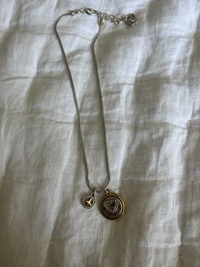 Brighton “B Happy” necklace 
& peace sign charm